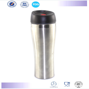 New Design Double Wall Auto Mug Coffee Mug Travel Mug with Button Lid